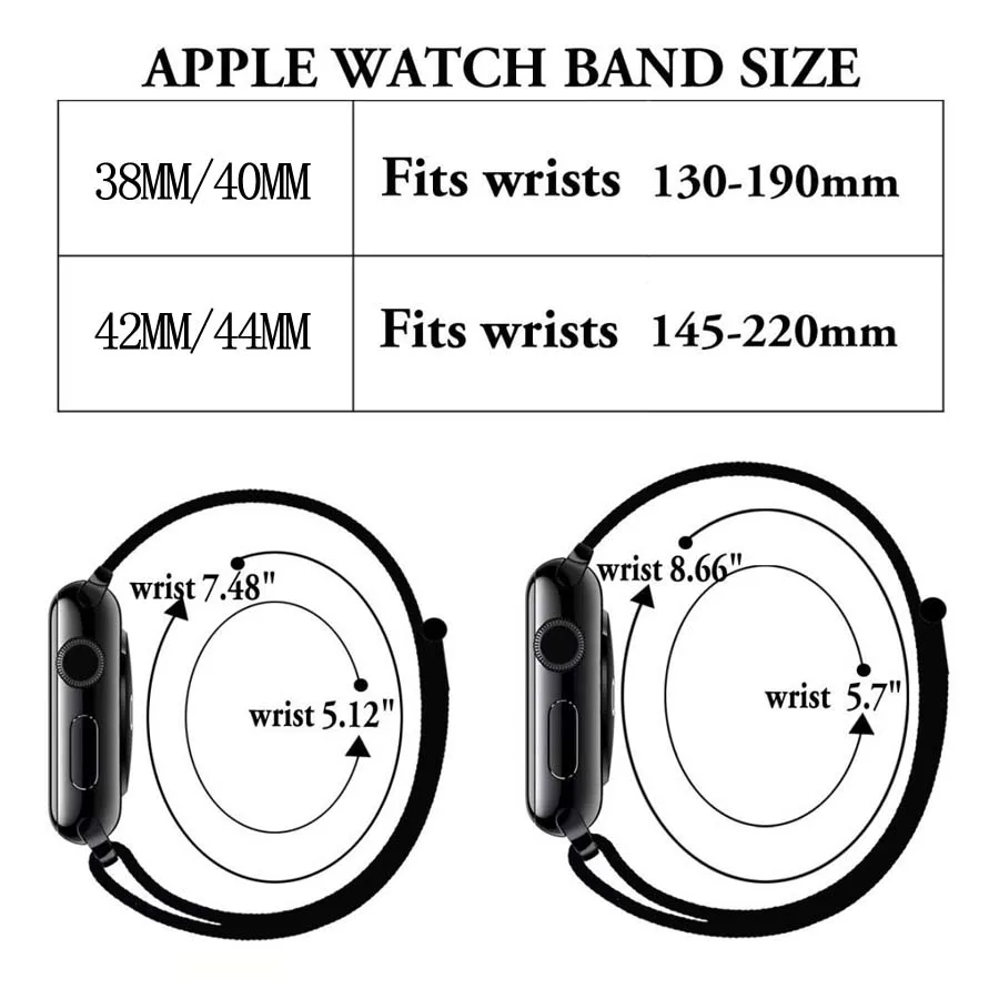 Нейлоновый ремешок для наручных часов Apple Watch, версии 4 3 2 44/40 мм из дышащего нейлона для наручных часов iWatch, сменный ремешок спортивный бесшовный серии 4 38 мм 42 мм