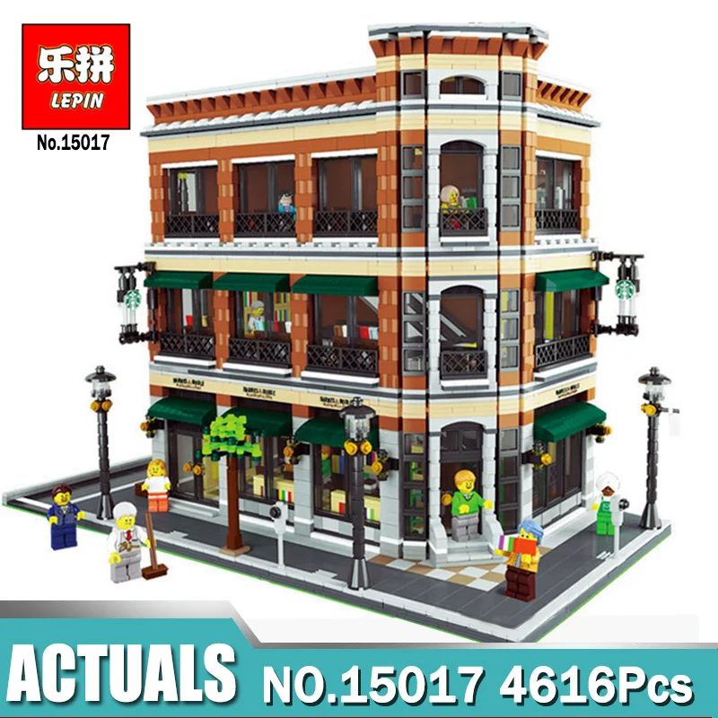 

4616Pcs City Street View Series Starbucks Bookstore Cafe Model Building Kit Blocks Bricks Compatible LegoINGlys Toys