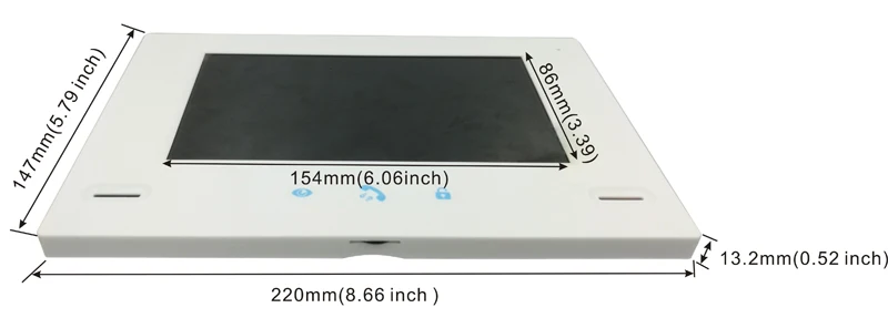 indoor monitor size information 7 Inch Color LCD Video Door Phone Intercom System Door Release Unlock Color Doorbell   
