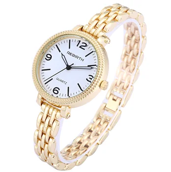 

Top Luxury Brand REBIRTH Ladies Watch Gold Steel Bracelet Band Relogio Feminino Casual Table Women Quartz Watches Clock Gift
