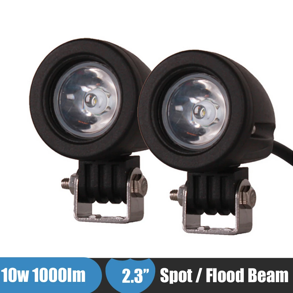 1000LM 10W Motorcycle Bicycle LED Headlight Fog Light Mini Led Work