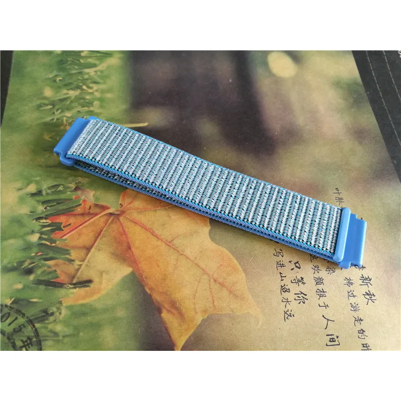 Ремешок для Xiaomi Huami Amazfit Pace, нейлоновый ремешок-петля, спортивные Смарт-часы, браслет, полосы Amazfit Stratos 2/galaxy Watch, 46 мм, ремешки - Цвет: blue