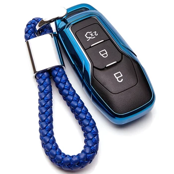 

Soft TPU Car Key Fob Cover For Ford Mondeo Mk4 MK3 Fiesta MK7 Fusion Focus 2 ST S Max Galaxy KA Escort Ecosport Key Ring Case