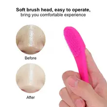 Силиконовые уход за кожей лица Очищение палец щетка для чистки пор очищающее средство от черных точек массажер для удаления релаксирующий массаж