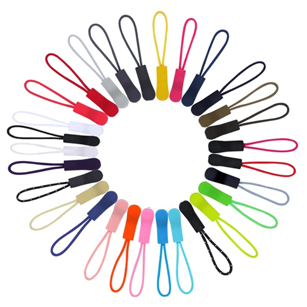 

2PC Travel Bag Suitcase Tent Backpack Zipper Pull Puller Fit Rope Tag Fixer Zip Cord Tab Replacement Clip Broken Buckle