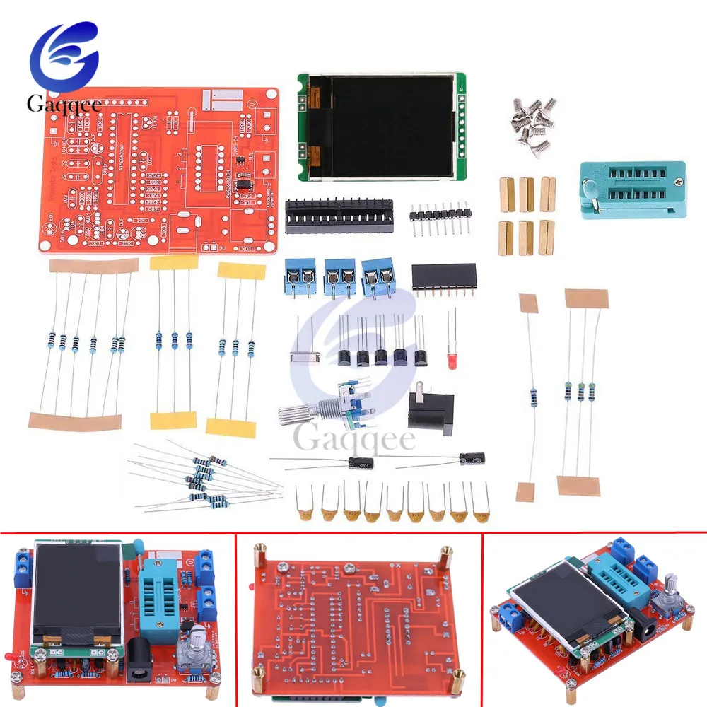 DIY Kit ЖК-дисплей GM328 Транзистор тестер Диод емкость ESR напряжение частотомер ШИМ квадратная волна генератор сигналов мультиметр