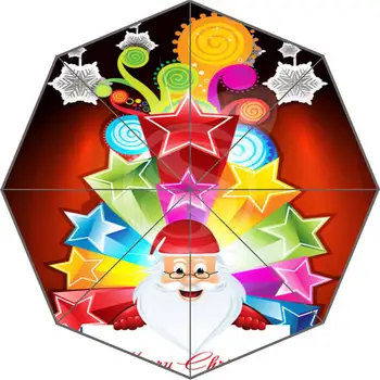 

W530L49 Hot Sale Fashion Custom Santa Claus, Christmas gifts Umbrella Sunny and Rainy Sunscreen Anti-uv Umbrella F-L49