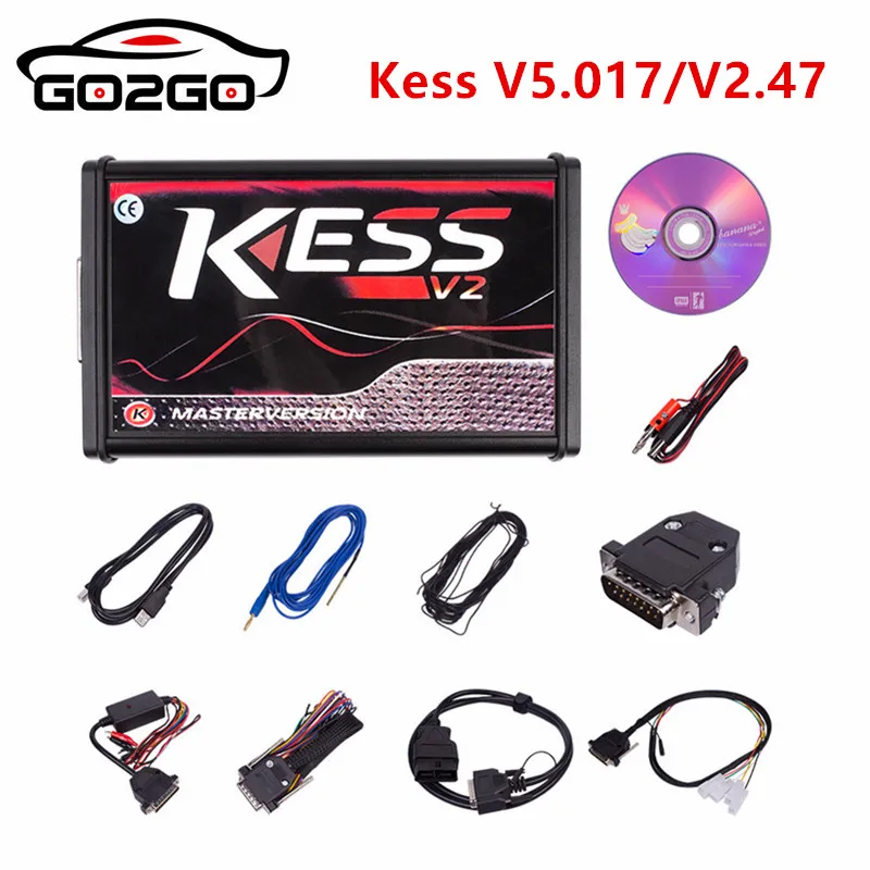 Горячая распродажа онлайн V2.47 EU Red Kess V5.017 OBD2 менеджер Тюнинг Комплект KTAG V7.020