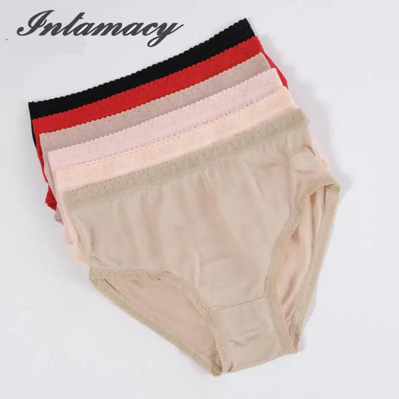 

100% real silk pants.Silk Underwear Briefs, Knitting silk, lace edge, comfortable, breathable, healthy.