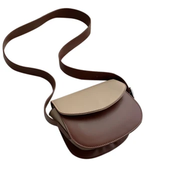 

Saddle Pack Female New Broadband Oblique Satchel Semicircle Package Retro Joker Single Shoulder Bag