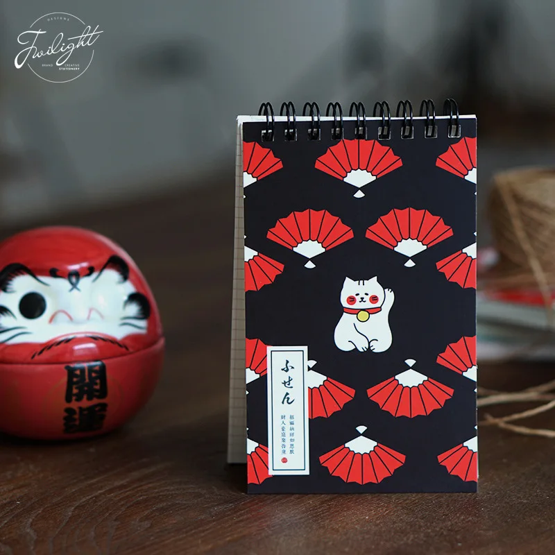 Японская серия блокнот для заметок Kawaii cat sumo crane Mini coil notebook memo planner journal канцелярские принадлежности для офиса и школы A6803