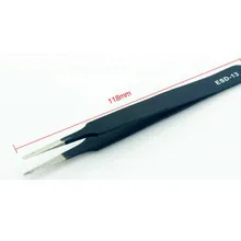 ESD-13 антимагнитный кислота Пинцет высокие эластичные нержавеющей стали пинцет с кончиком антистатические пинцеты