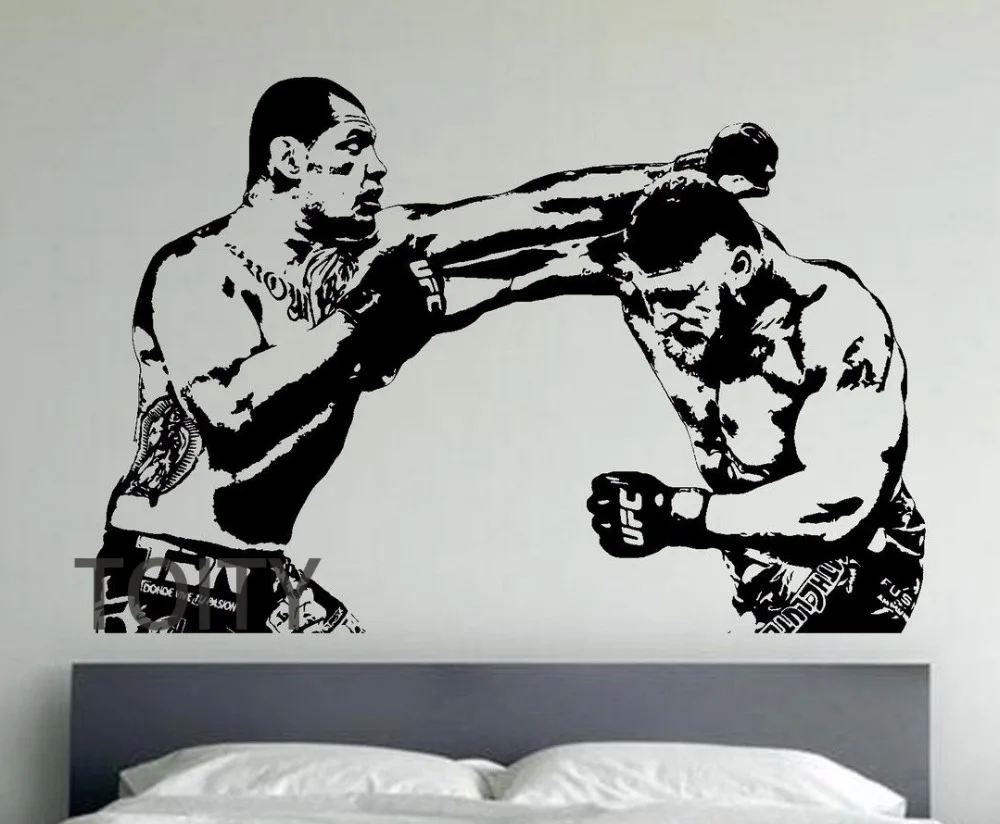 

Lesnar Vs Velasquez Wall Decal Sport Boxing Mixed Martial Arts UFC Vinyl Sticker Dorm Club Home Room Decor MMA Art Mural