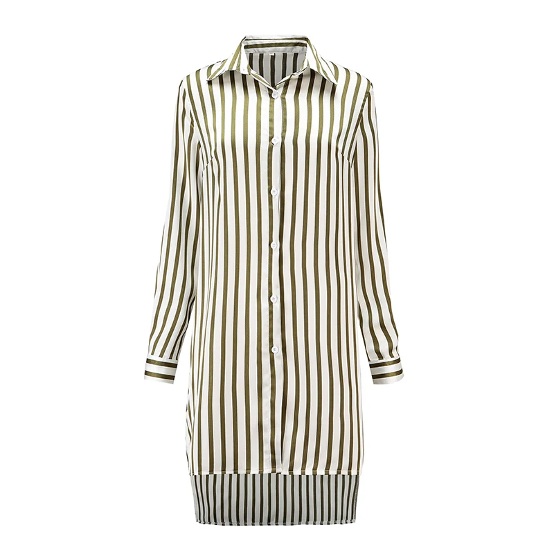 JYSS autumn green striped blouse women turn down collar lady blouses split irregular office lady womens tops and blouses 81768 JYSS autumn green striped blouse women turn down collar lady blouses split irregular office lady womens tops and blouses 81768