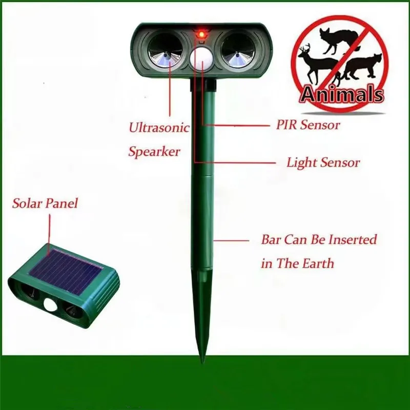 1PCS ultrasonic Cat pest repeller Dog Fox Deterrent Chaser Repellent