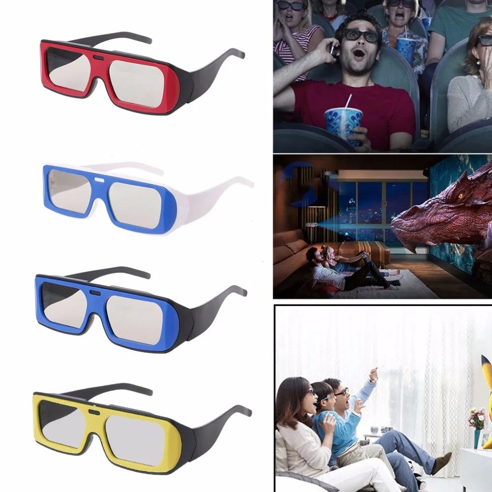 Peacefair двухцветная оправа круглые поляризационные Пассивные 3D стерео очки для