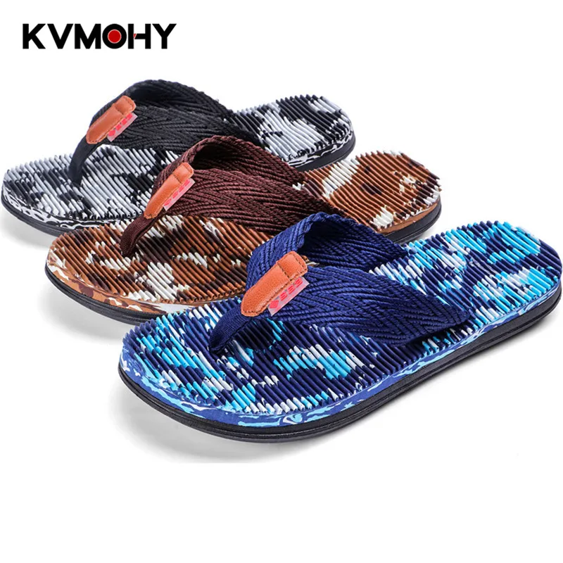 

Men Shoes Fashion Flip Flops Massage Slippers Summer Male Slipper High Quality Flat Beach Shoes Non-slip Chanclas