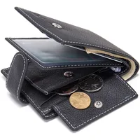 Baborry Men Wallets Genuine Cow Leather Wallets Thin Purse Card Holder Fashion Magic Purse Dollar Price Men Wallets 1