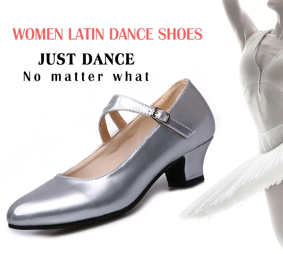 Брендовая обувь для латинских танцев Танго на среднем каблуке женская Современная обувь для бальных танцев на квадратном каблуке Женская обувь для выступлений с закрытым носком
