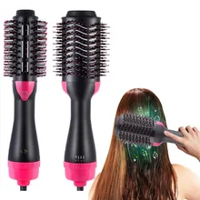 1000W Hot air brush 2 in 1 hair dryer brush Ion negative hair curler straightener electric hair dryer comb brush styler