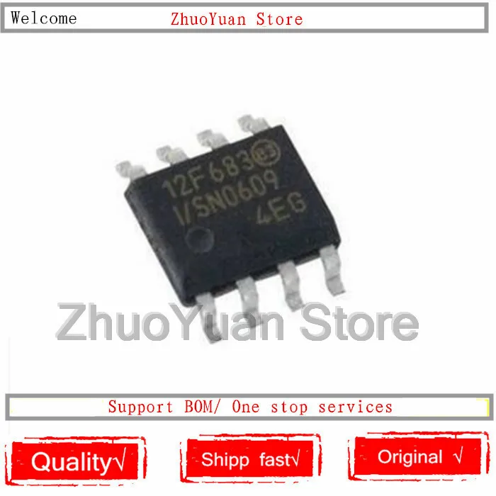 10 шт./лот PIC12F683 I/SN I 12F683 SOP 8 IC Chip новый оригинальный телефон|Голосовые модули