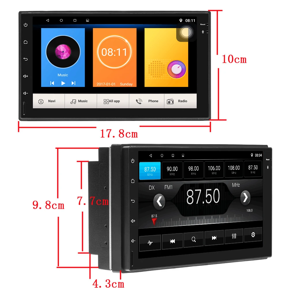  Podofo 2din Auto Radio 7 