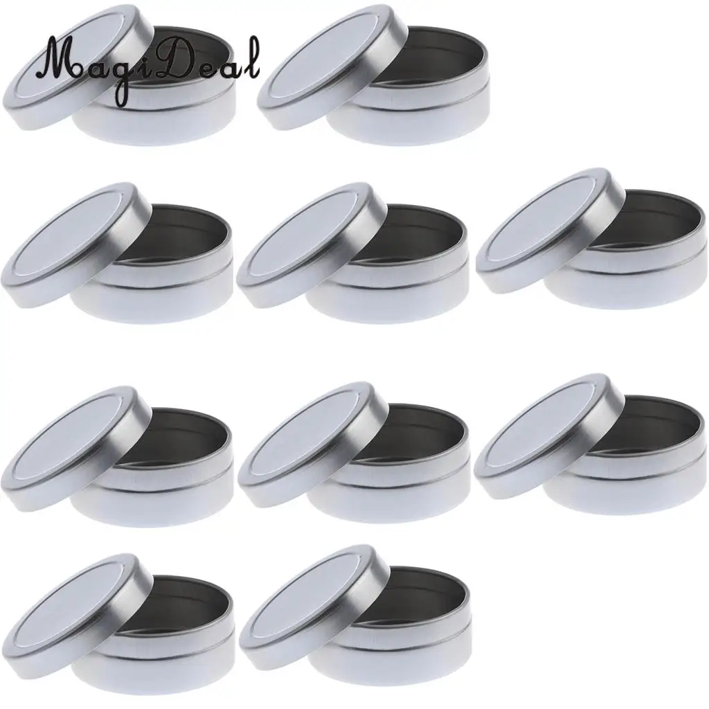 TOP 10x 10g Round Aluminum Cosmetics Cream Empty Lip Balm Containers Jars Tin Makeup Box Crafts Pot Bottle Screw Thread