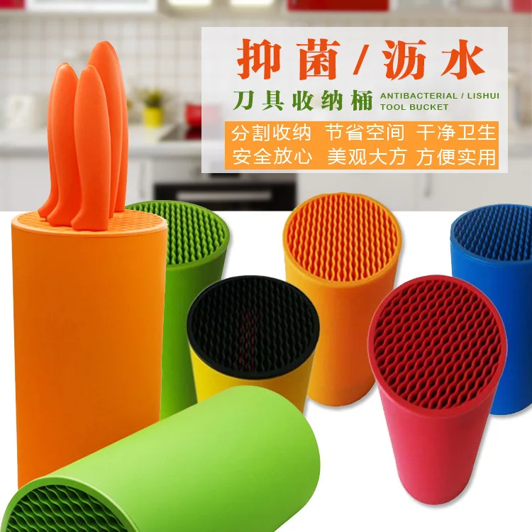 

1Pcs Kitchen Knife Holder Storage Ceramic Knife Block Stand for Knives Plastic PP Rack Multifunctional Tool Holder