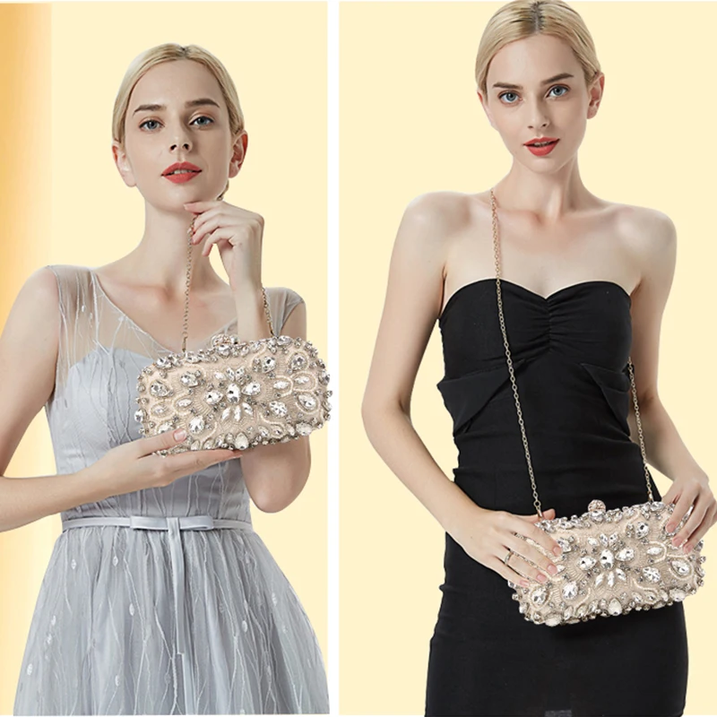 Luxy Moon Evening Bags Diamond Rhinestone Pearls Beaded Wedding Clutch Women's Purse Handbags Wallets Evening Clutch Bag bolsa Luxy Moon Evening Bags Diamond Rhinestone Pearls Beaded Wedding Clutch Women's Purse Handbags Wallets Evening Clutch Bag bolsa