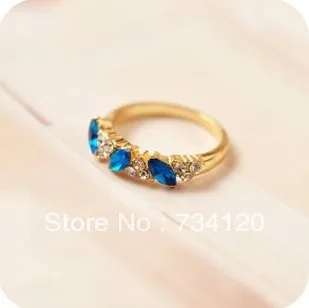 

New Fashion fashion jewelry wholesale Crystal ring three crystal ring Fashion Crystal Rings
