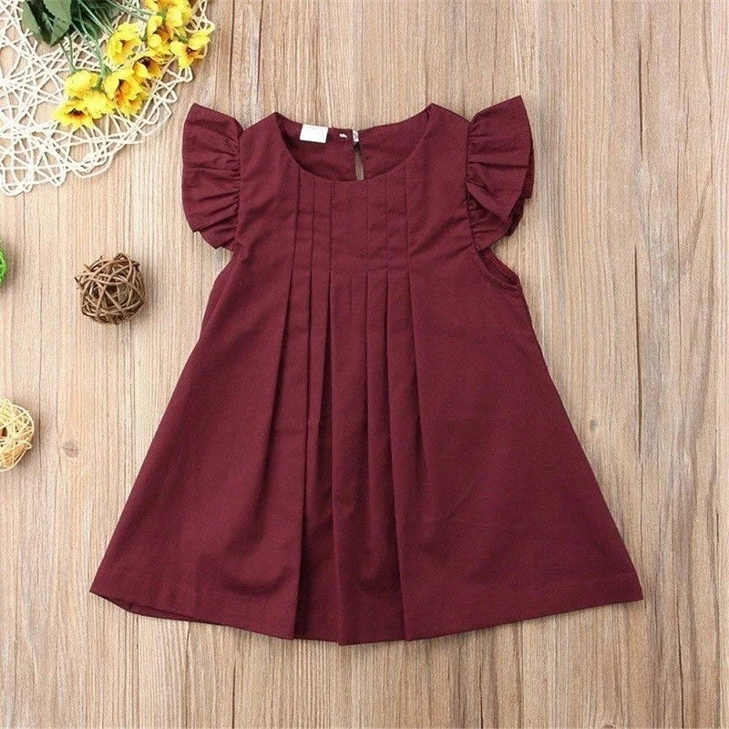 

Newborn Infant Baby Gilr Ruffle Sleeveless Princess Dress Party Tutu Dresses