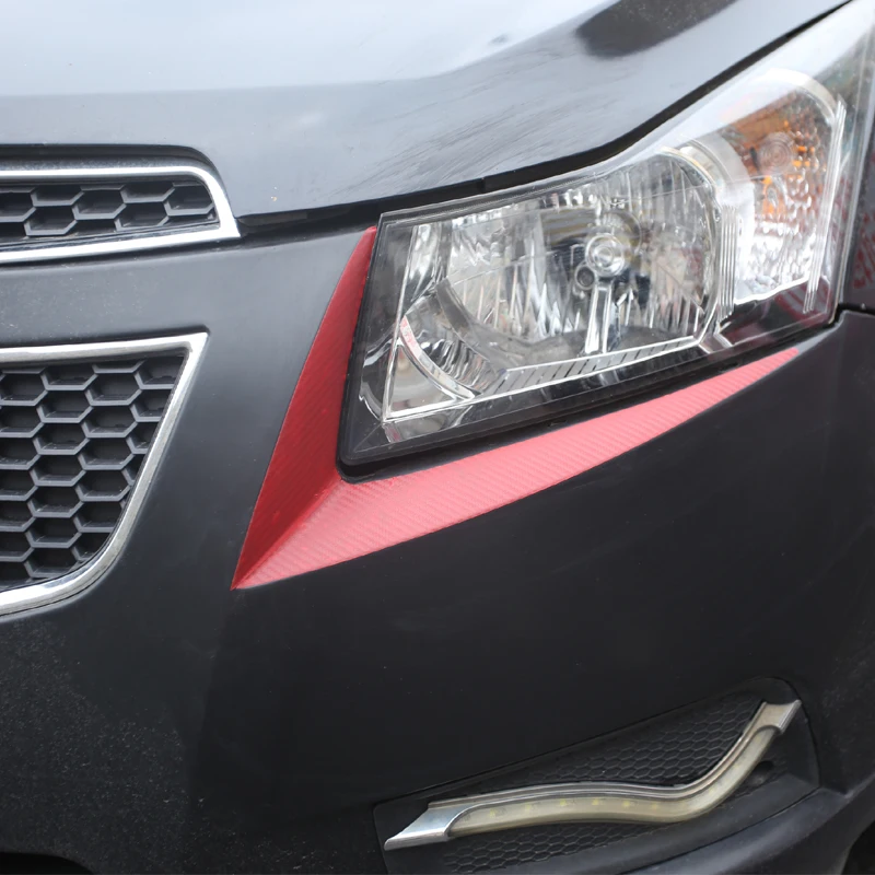 

Carbon fiber sticke Headlight Trim Sticker Lamp Eyebrow Cover Decoration Strip Stickers for Chevrolet Cruze Sedan Hatchback