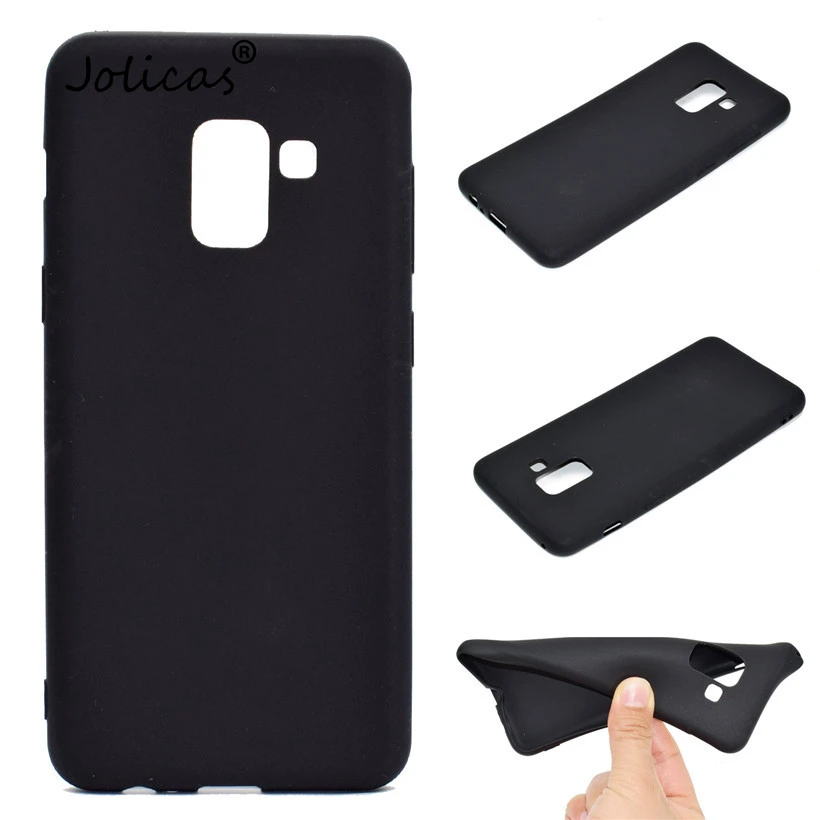 Case For Samsung A8 2018 Plain Soft TPU Plus Silicone Cover Protective Back susunan ajax | Мобильные телефоны и