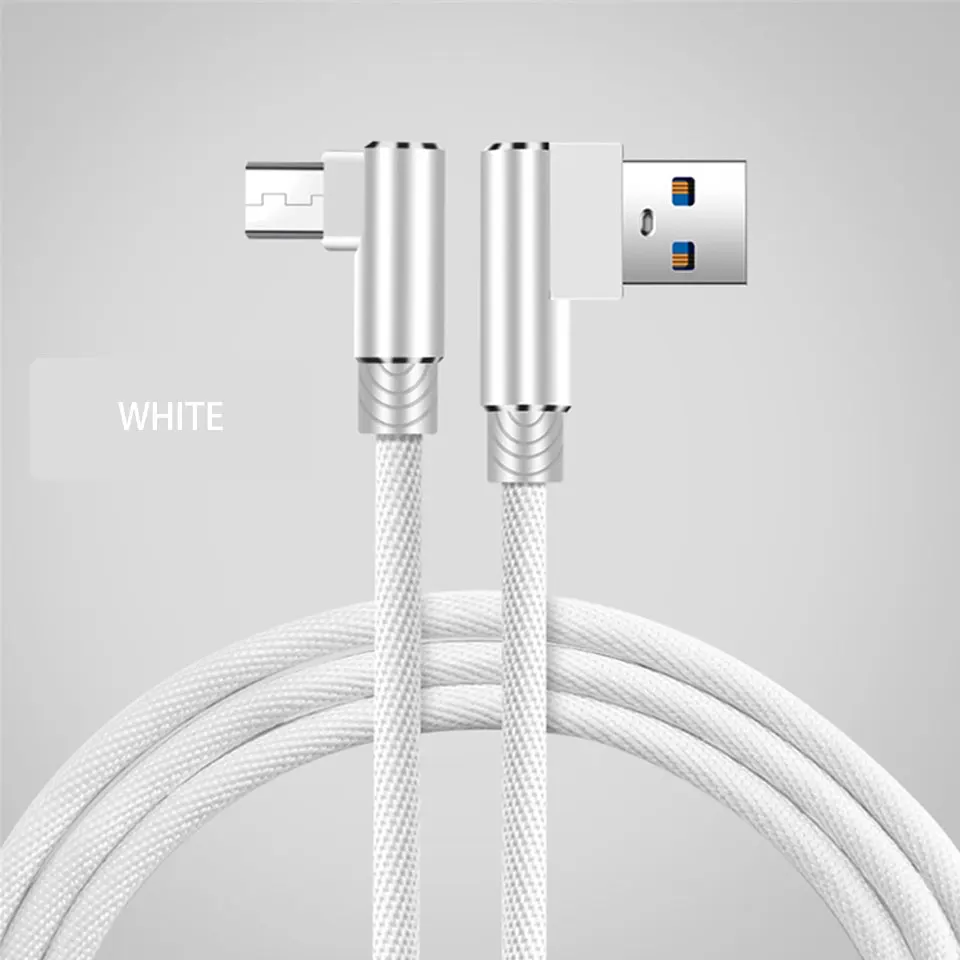 Быстрая зарядка Micro USB кабель 90 градусов Micro USB зарядное устройство Microusb шнур синхронизации данных для Xiaomi Redmi huawei Tablet Кабель Micro USB