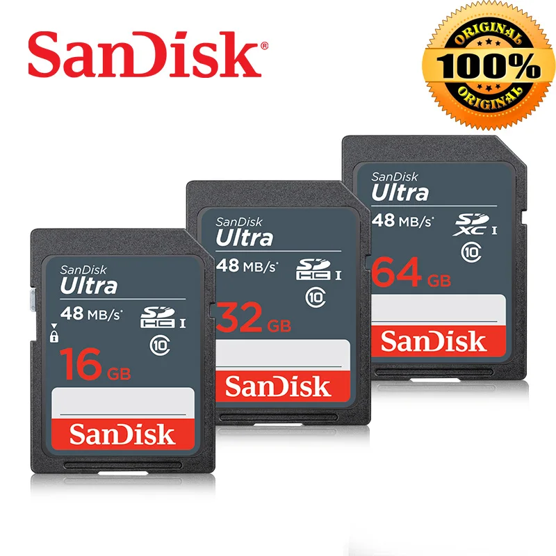 SanDisk Ultra SDHC карты sd 32 GB карта памяти 16 gb Class10 48 МБ/с. 320X sd-карта 64g tarjeta де memorifor камеры оригинальными