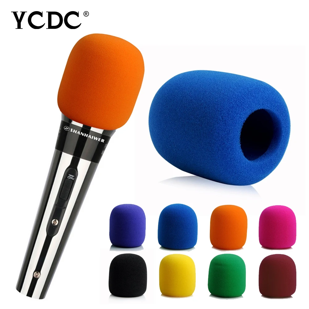 Hot Sale Black Headset Replacement Handheld Microphone Mic Grill Windshield Wind Shield Sponge Foam Cover 3.5 x 7CM