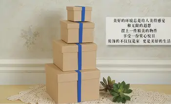 

new arrival kraft box 4pcs/set jewelry no logo normal chipboard box gift packaging box
