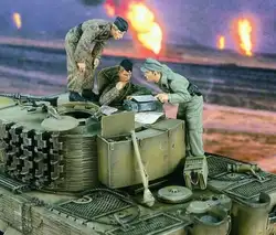 1/35 смолы наборы обсуждение Танк солдат 3 шт./компл. (без майки)