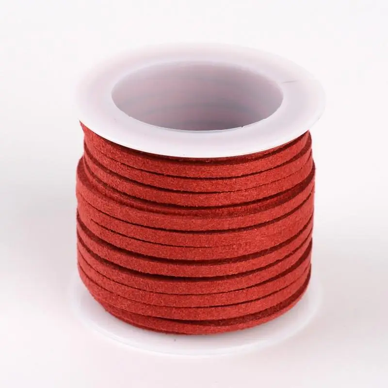 3x1,5 мм из искусственной замши Cord Jewelry findings бархат кожаный шнур для DIY Смешанные Цвет около 5 м/рулон, 25 рулонов/Лот