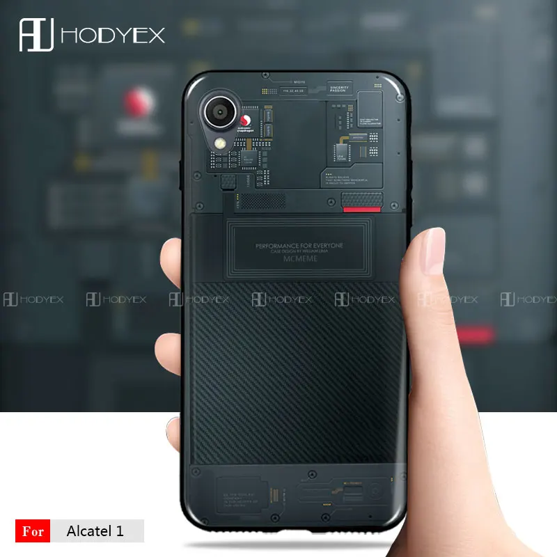 MCMEME For Alcatel 1 5033D Case Soft TPU Pretty interesting battery painting Cover Silicone Black phone case |
