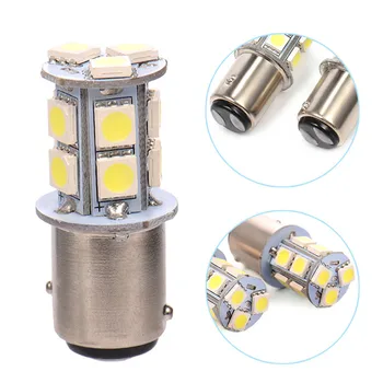 

2PCS 1157 13SMD 5050 LED 1157 BAY15D P21/5W Dual Filament Brake Stop Tail Light Bulb Globe 12v 6000K White Car Styling