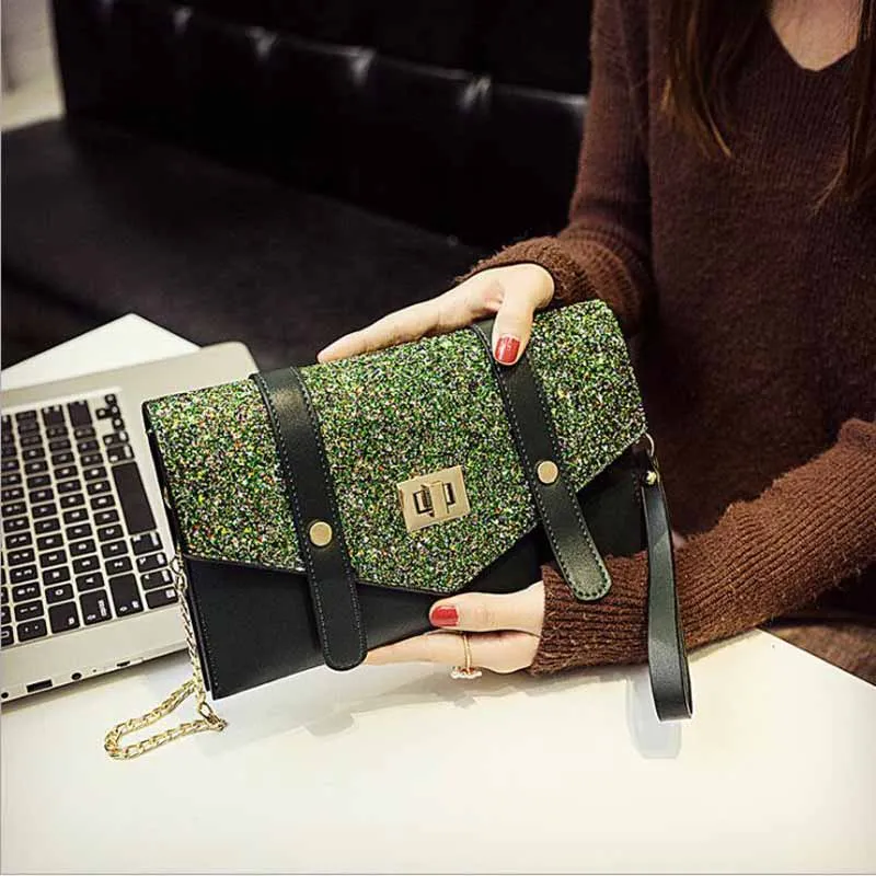 Fashion solid women's clutch bag leather women envelope bag clutch evening bag female Clutches Handbag Immediately shipping