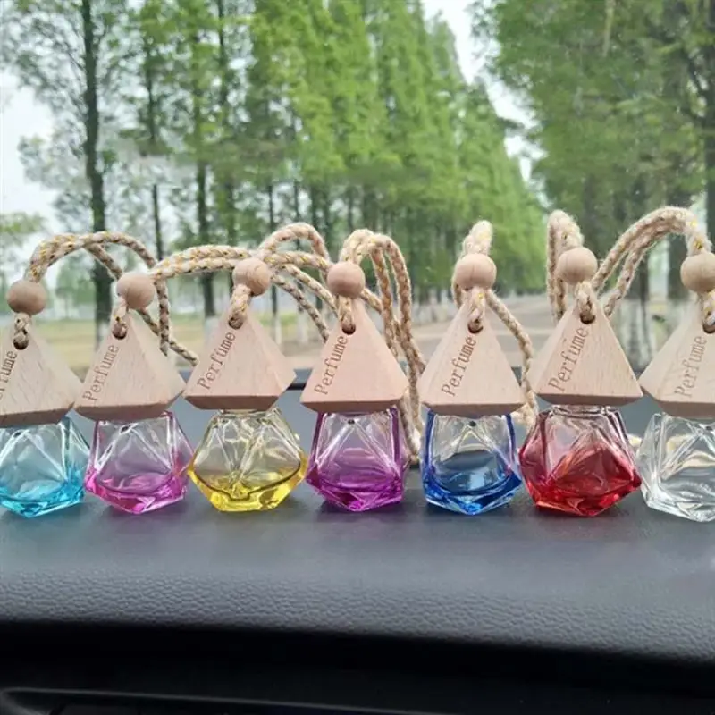 

Vingtank Car Hanging Car Pendant Air Freshener Perfume Fragrance Diffuser Empty Glass Bottle Rear View Mirror Hanging Accessorie