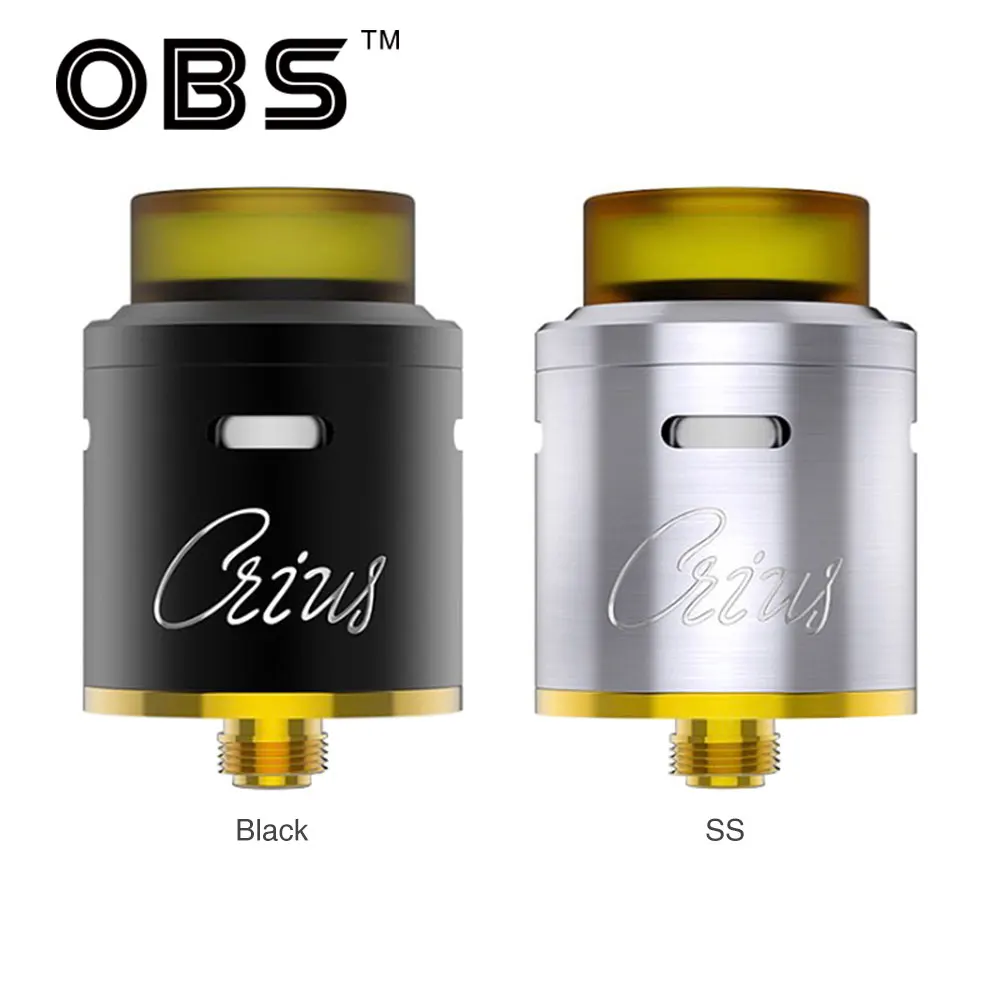 

Original OBS Crius RDA with New Cyclic Airflow System & 4 Adjustable Holes for Squonk MODs Electronic Cigarette OBS Crius Tank