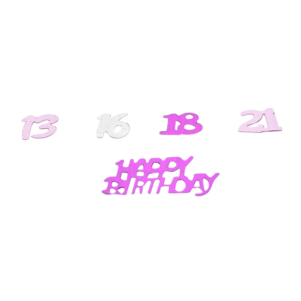 

13 16 18 21 Happy Birthday Confetti Decoration Pink Numbers Party Table Scatter Adult Birthday Party Balloons Decor