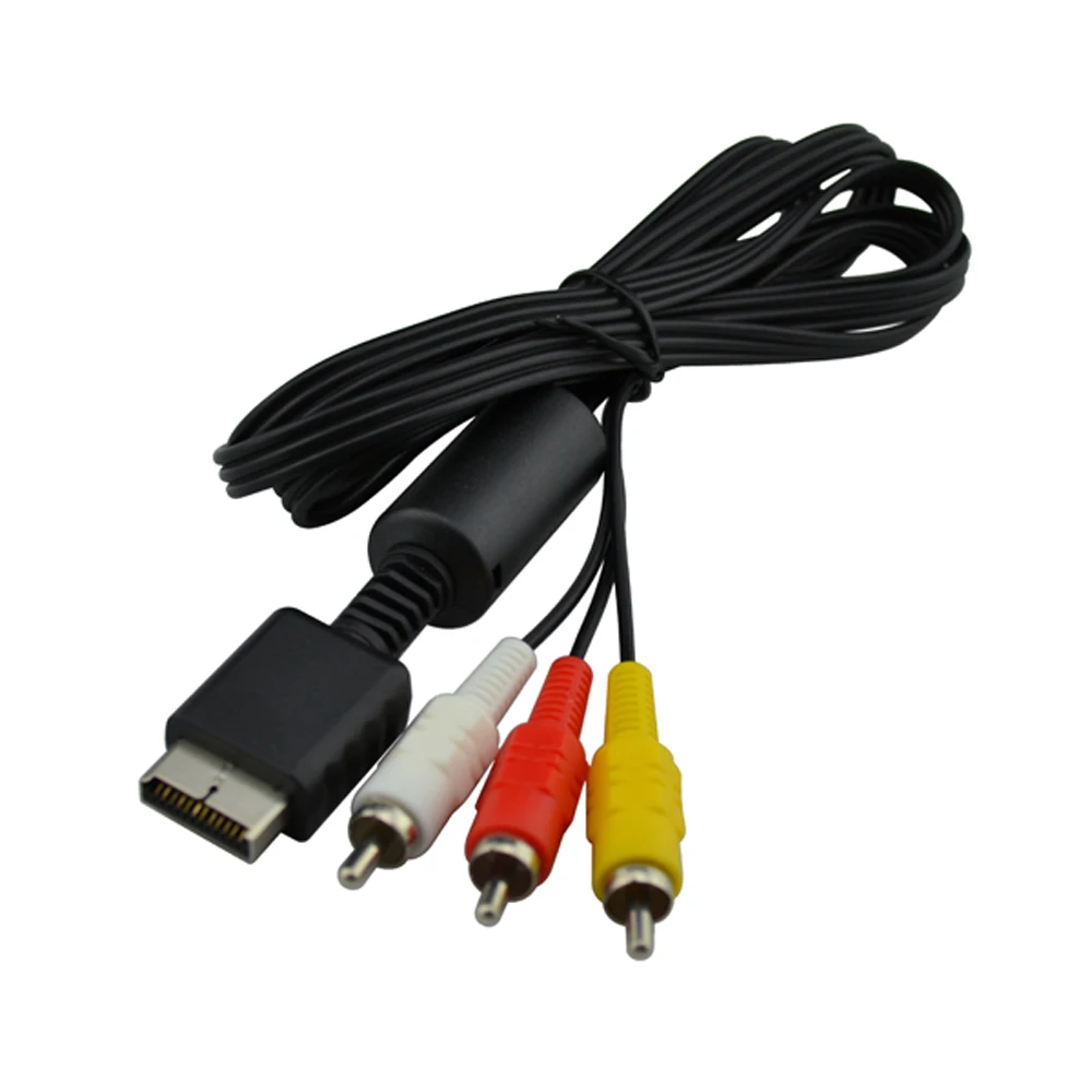 

100pcs a lot Audio Video AV Cable to RCA For PlayStation for PS2 for PS3 for Sony Full needle