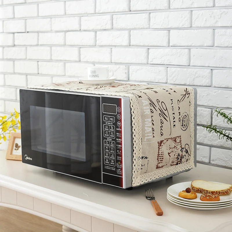 ダストカバー電子レンジオーブン布農村布アートダストカバー印刷オプション雑巾レースエッジキッチンホーム装飾 Cover Cloths Kitchen Coverprinted Cloth Aliexpress