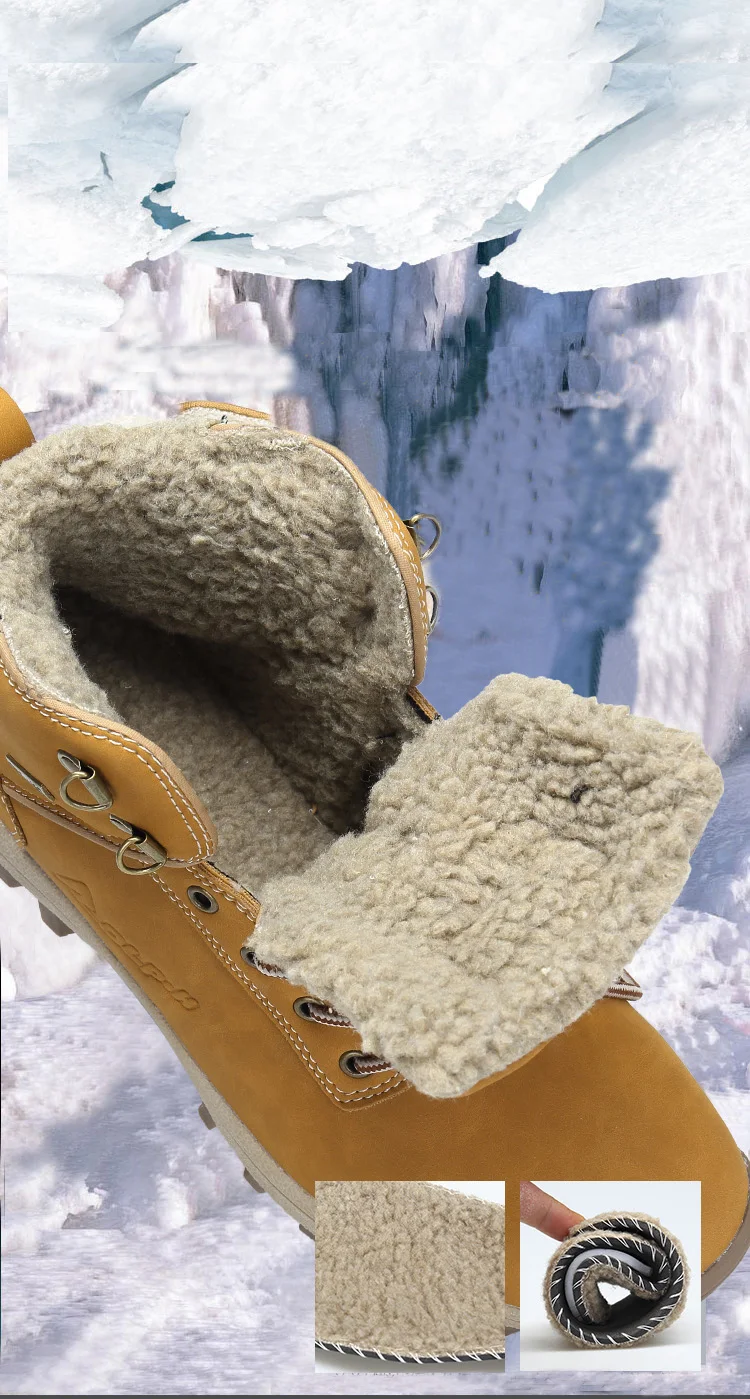 Мужские ботинки теплые зимние ботинки на меху и из парусины Мужская Рабочая обувь мужская обувь, резиновые ботильоны зимние кроссовки, большой размер 47