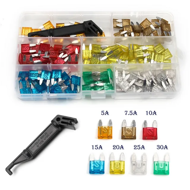 242PCS Automotive Blade Fuse Standard & Mini 2 Sizes 5/7.5