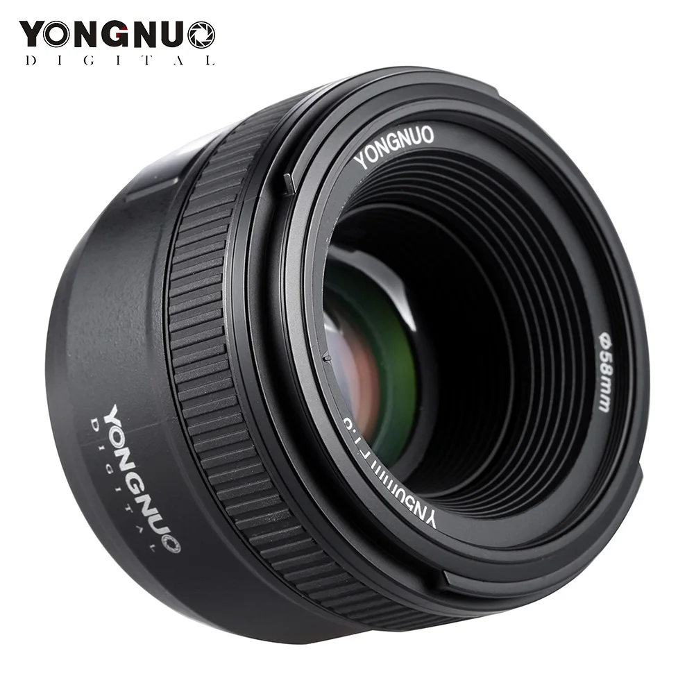 YONGNUO YN50mm F1.8 объектив 6 элементов в 5 групп большая апертура AF Автофокус FX DX Полнокадровый объектив для Nikon